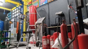 Fasilitas workshop refill FM200 HFC-227ea dan Novec FK5112 terlengkap se Indonesia untuk jasa pengisian ulang tabung clean agent gas fire suppression systems