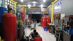 Fasilitas workshop refill FM200 HFC-227ea dan Novec FK5112 terlengkap se Indonesia untuk jasa pengisian ulang tabung clean agent gas fire suppression systems