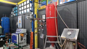 Fasilitas workshop refill FM200 HFC-227ea dan Novec FK5112 terlengkap se Indonesia untuk jasa pengisian ulang tabung clean agent gas fire suppression systems